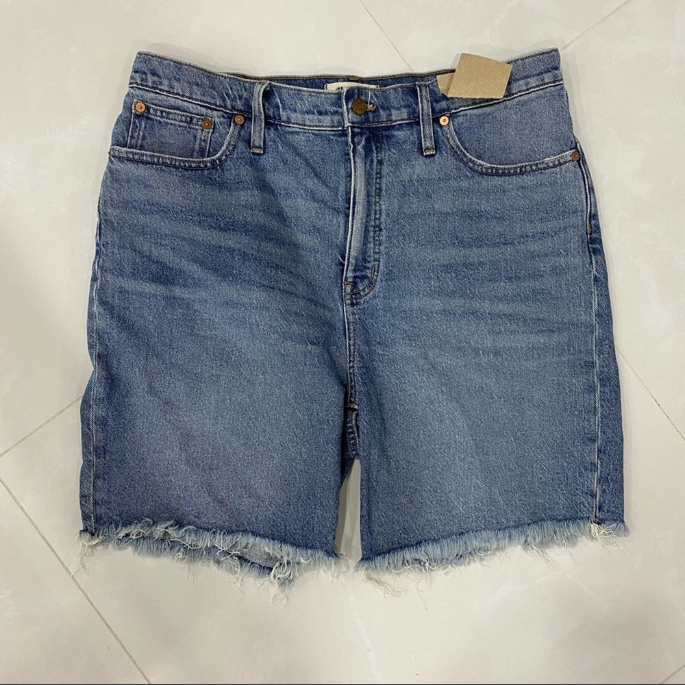 Madewell Relaxed High Rise Fray Hem Boy Shorts